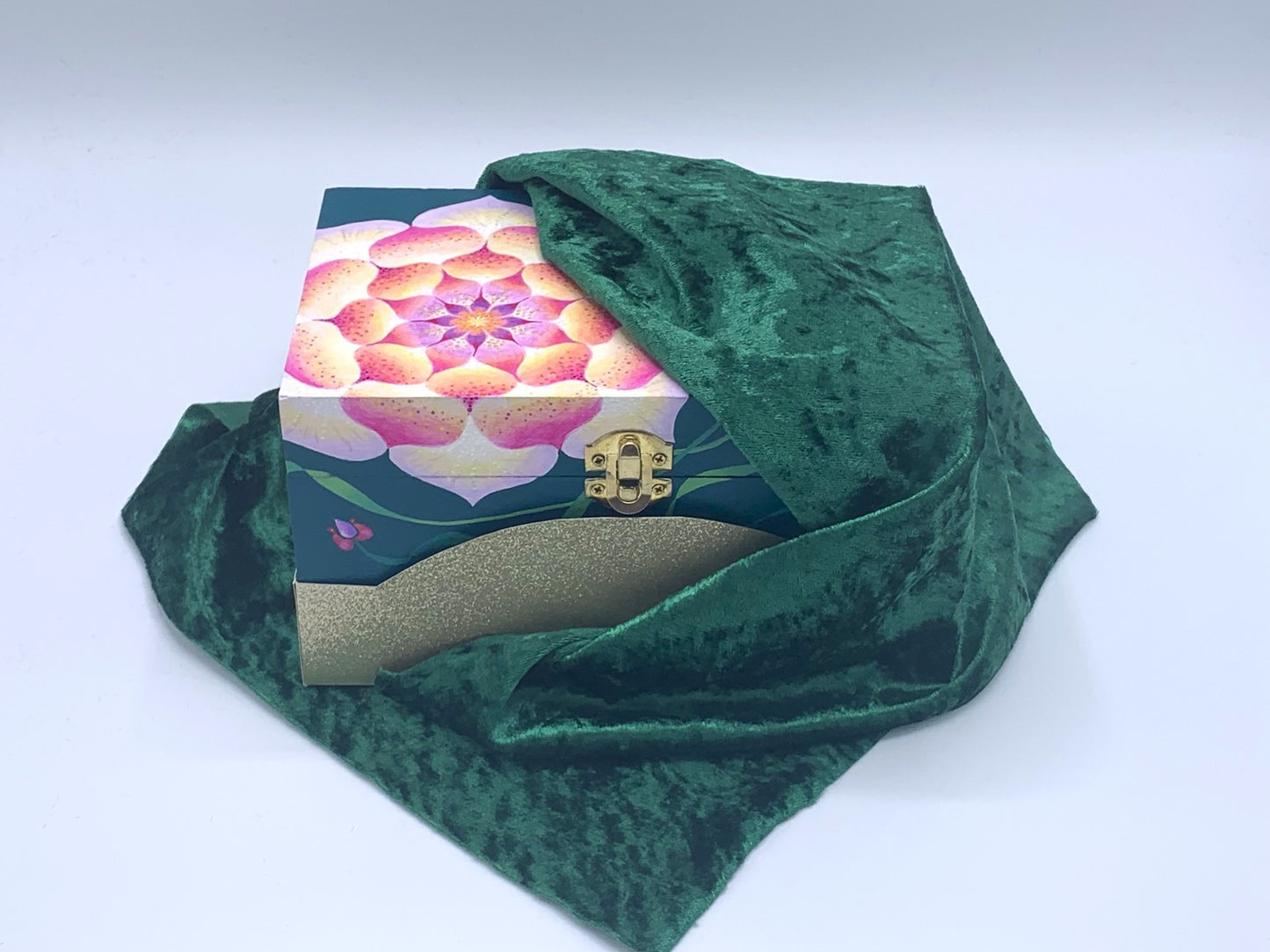 THE GEMIMA Hand-Painted Heirloom Keepsake Box — An elegant storage piece for cherished treasures, jewelry, and personal collections