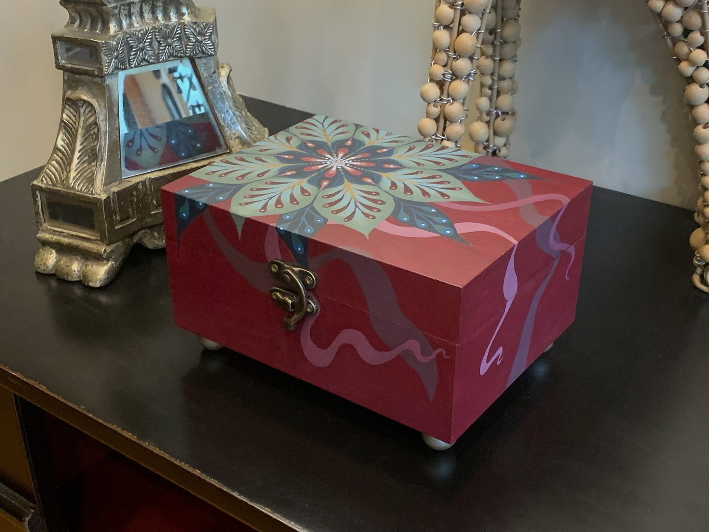 THE ANDREW  Hand-Painted Memory Box — Designed for keepsakes, personal treasures, and items that deserve a special place
