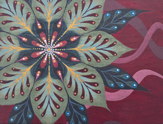 THE ANDREW - Abstract Floral Design in Green (Medium)