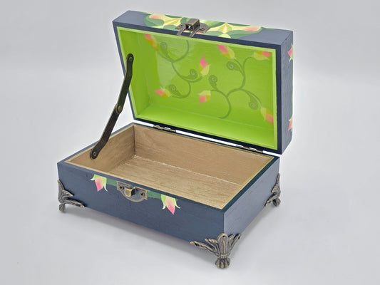 THE BEATRICE  Hand-Painted Keepsake Box — Ideal for jewelry, handwritten notes, small treasures, and sentimental mementos