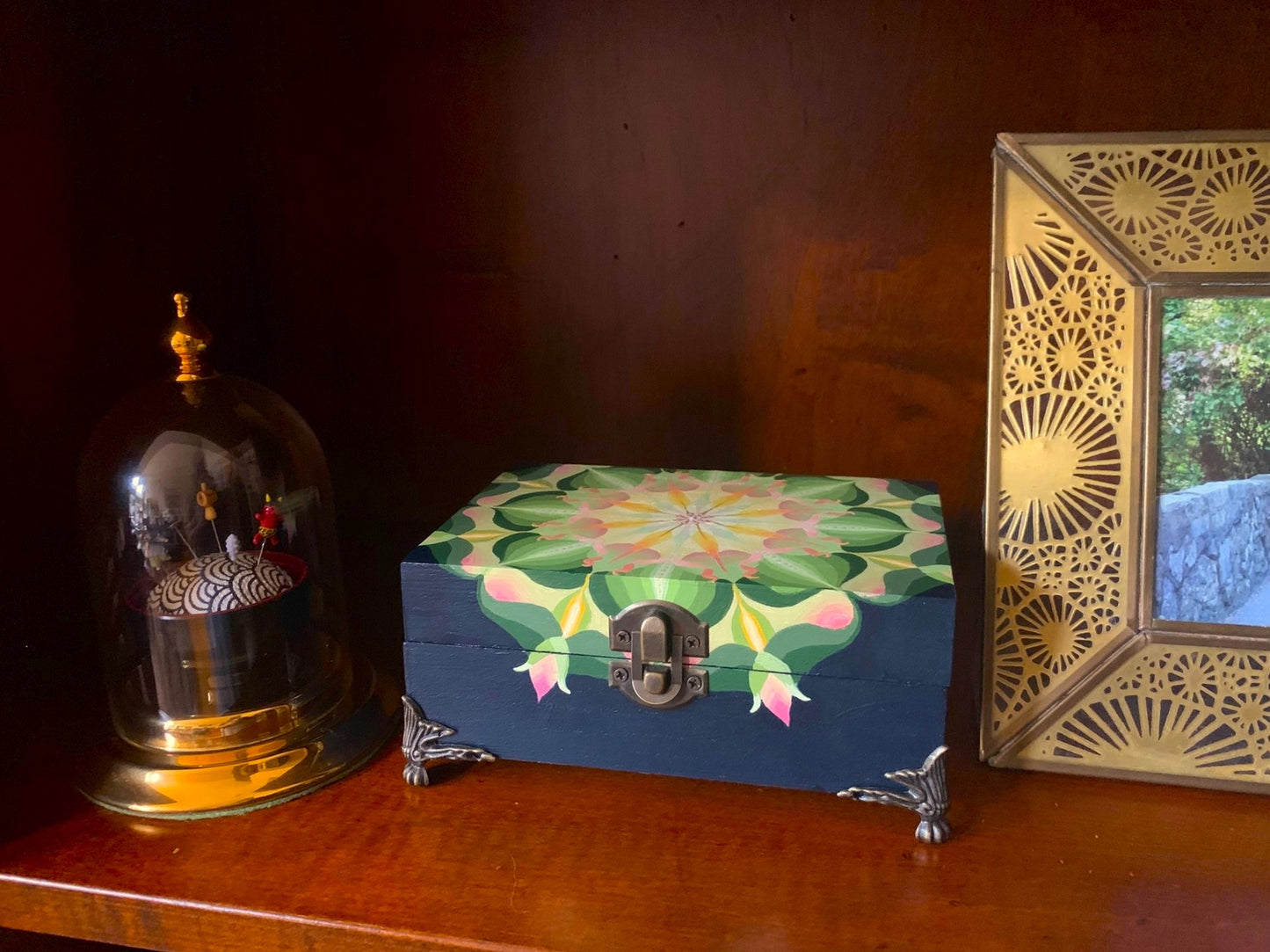 THE BEATRICE  Hand-Painted Keepsake Box — Ideal for jewelry, handwritten notes, small treasures, and sentimental mementos