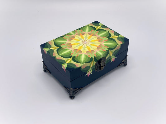 THE BEATRICE  Hand-Painted Keepsake Box — Ideal for jewelry, handwritten notes, small treasures, and sentimental mementos