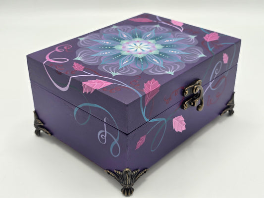 THE EMILY - Kaleidoscopic Floral Design in Turquoise (Medium)