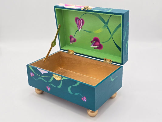 THE GEMIMA  Hand-Painted Heirloom Keepsake Box — An elegant storage piece for cherished treasures, jewelry, and personal collections