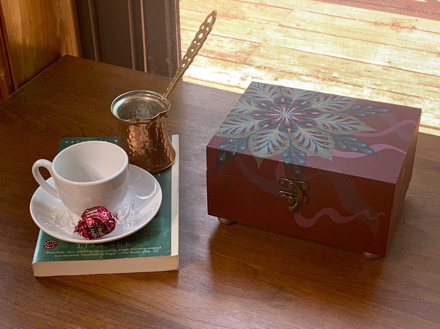 THE ANDREW  Hand-Painted Memory Box — Designed for keepsakes, personal treasures, and items that deserve a special place