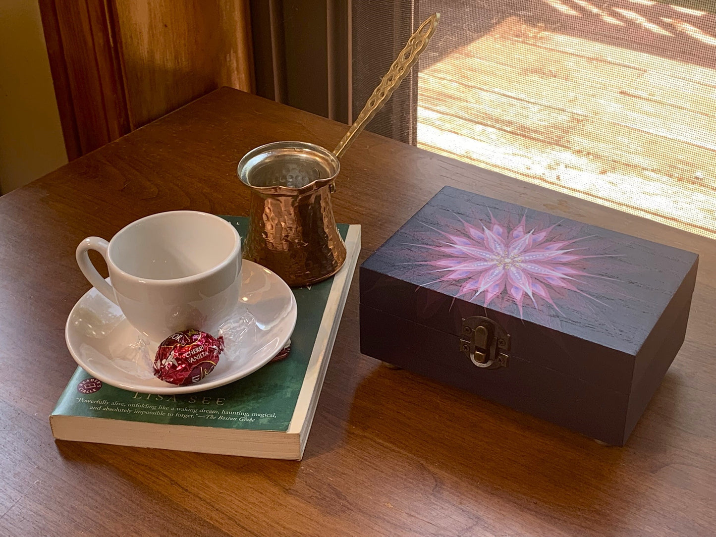 THE LUNA  Hand-Painted Jewelry Box — Compact and beautiful storage for favorite jewelry pieces and everyday treasures