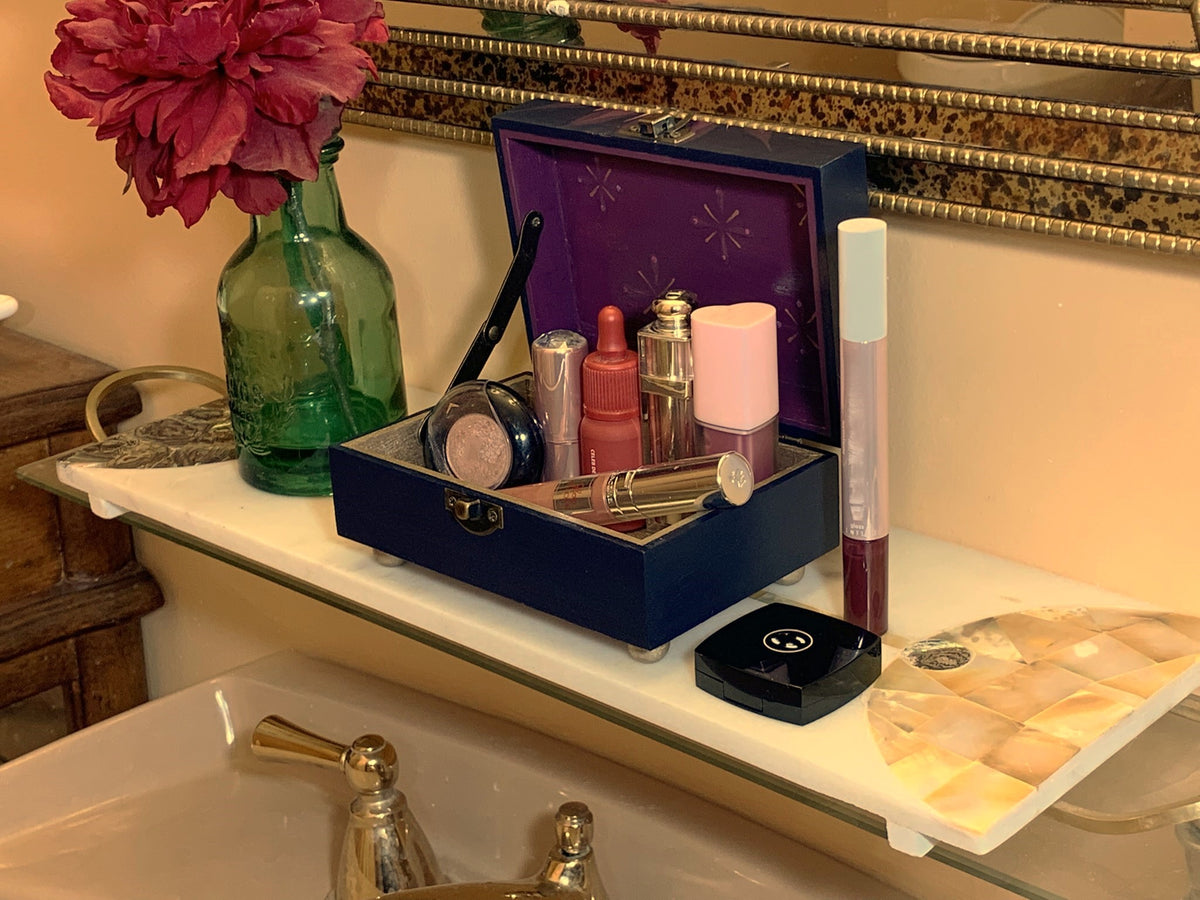 THE LUNA  Hand-Painted Jewelry Box — Compact and beautiful storage for favorite jewelry pieces and everyday treasures