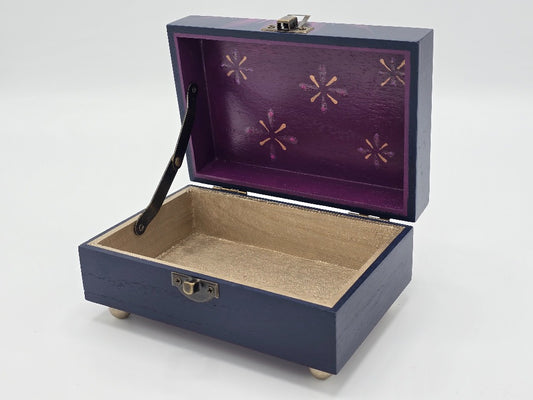 THE LUNA  Hand-Painted Jewelry Box — Compact and beautiful storage for favorite jewelry pieces and everyday treasures