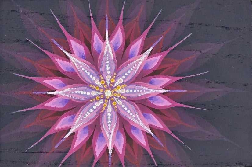 THE LUNA - Abstract Kaleidoscope Design in Pink (Small)