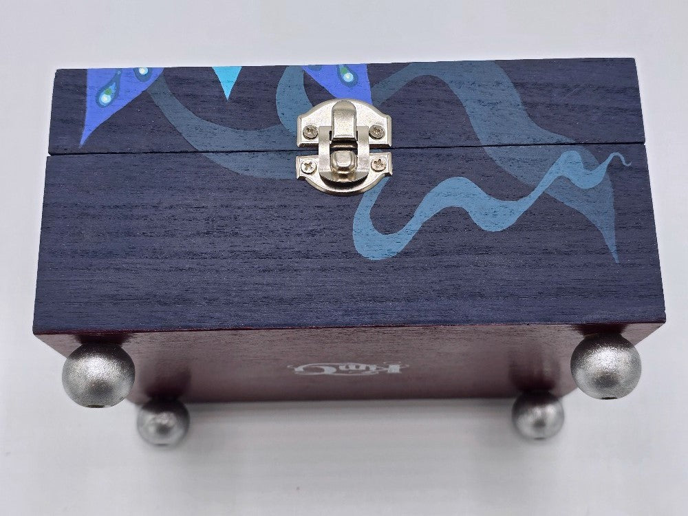 THE NICHOLAS - Abstract Floral Design in Blue (Medium)