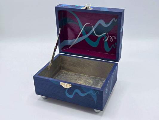 THE NICHOLAS  Hand-Painted Keepsake & Jewelry Box —  Features hidden interior artwork and is perfect for jewelry, sunglasses, and treasured keepsakes