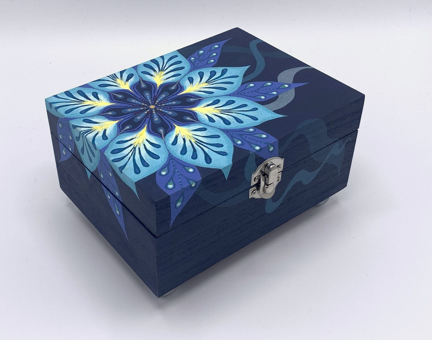THE NICHOLAS  Hand-Painted Keepsake & Jewelry Box —  Features hidden interior artwork and is perfect for jewelry, sunglasses, and treasured keepsakes