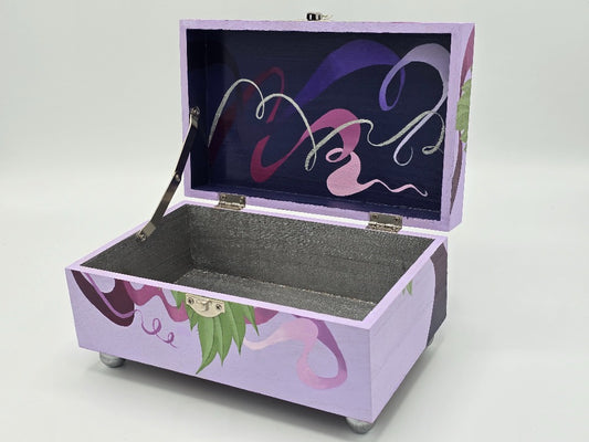 THE UNA MAY  Hand-Painted Floral Keepsake Box — Created to store precious mementos while adding beauty and artistry to any room
